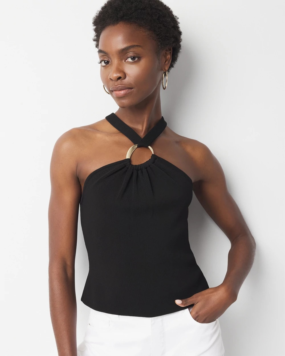 WHBM_Ring Halter Sweater